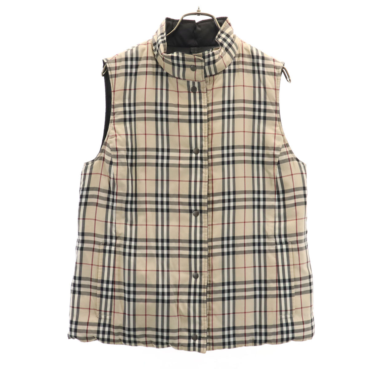 BURBERRY LONDON バーバリーロンドン ノバチェック柄 リバーシブル ダウンベスト 9 ベージュ系 三陽商会 レディース