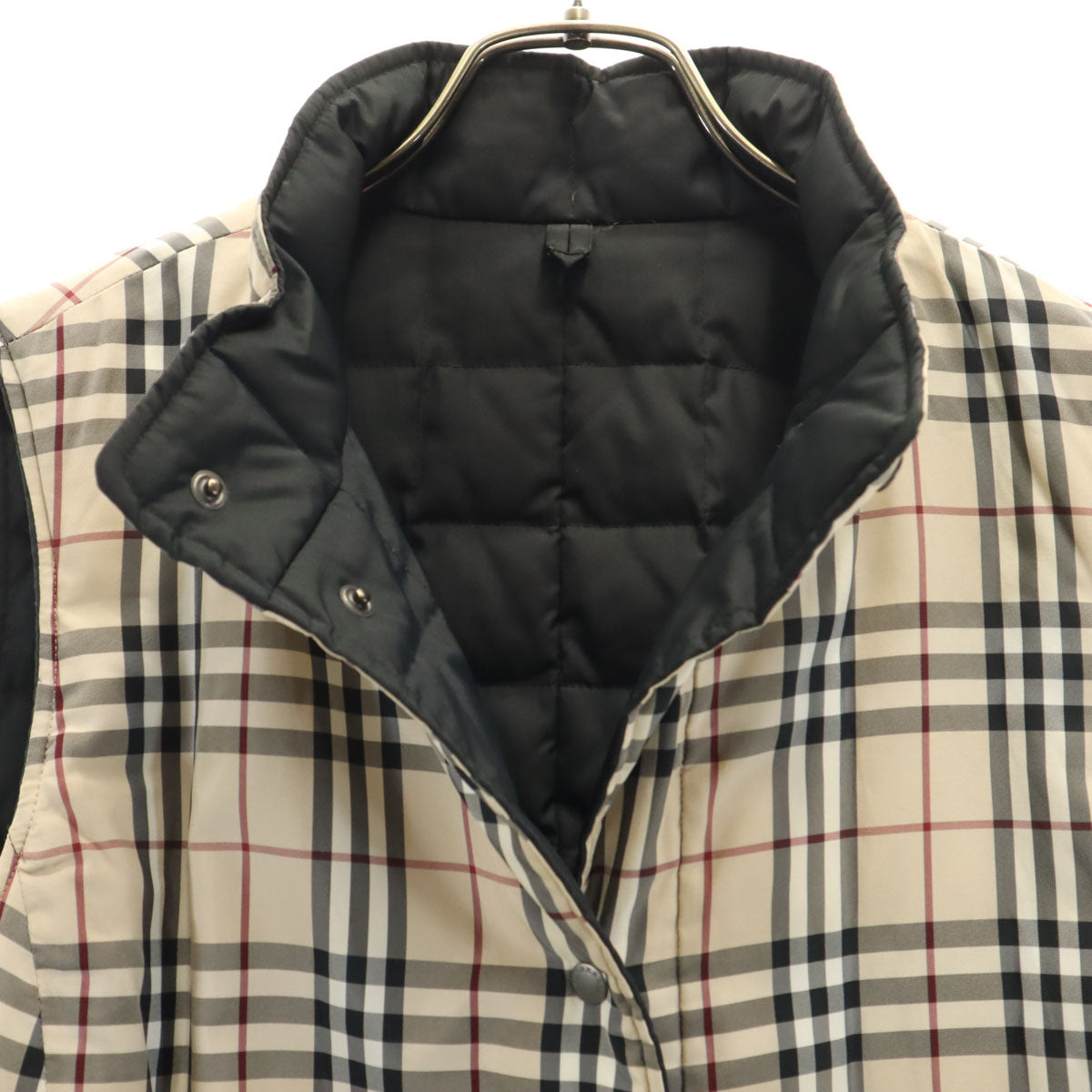 ☆美品☆Burberry バーバリー 中綿 ダウンベスト 黒 ノバチェック S