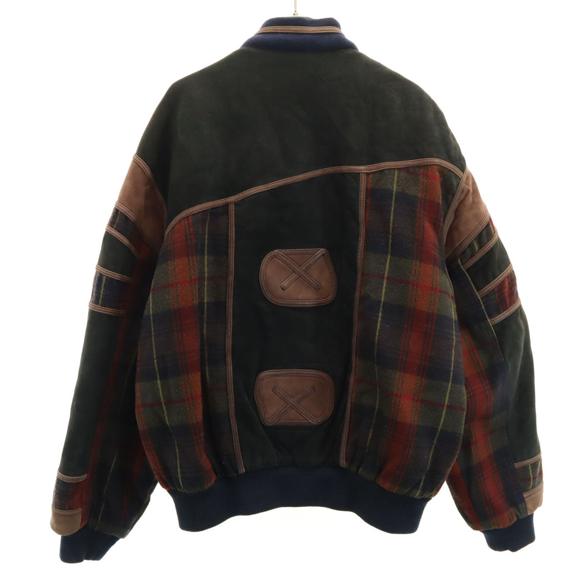 ADLER アドラー 90s 00s オールド レザージャケット M モスグリーン 中綿 メンズ