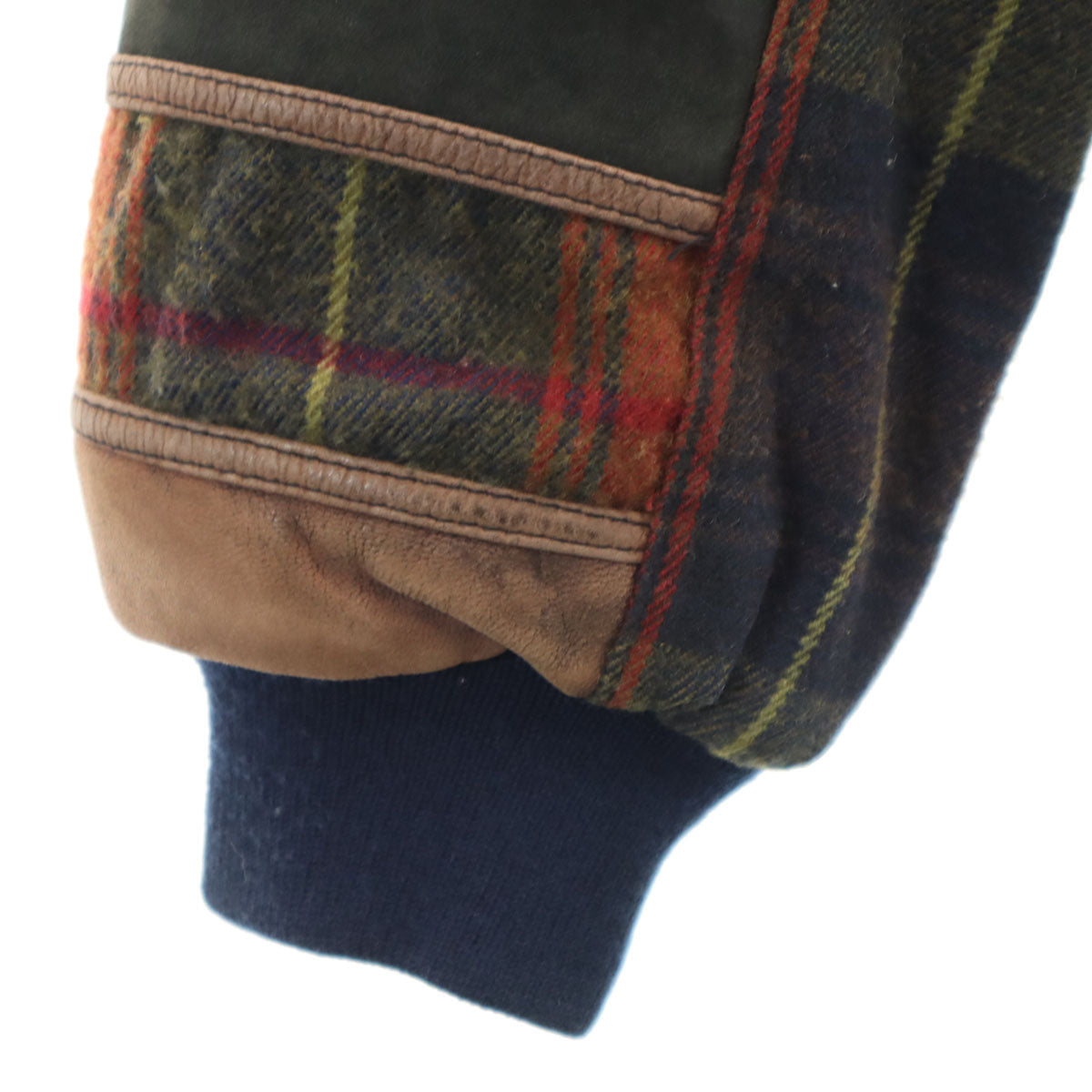 ADLER アドラー 90s 00s オールド レザージャケット M モスグリーン 中綿 メンズ