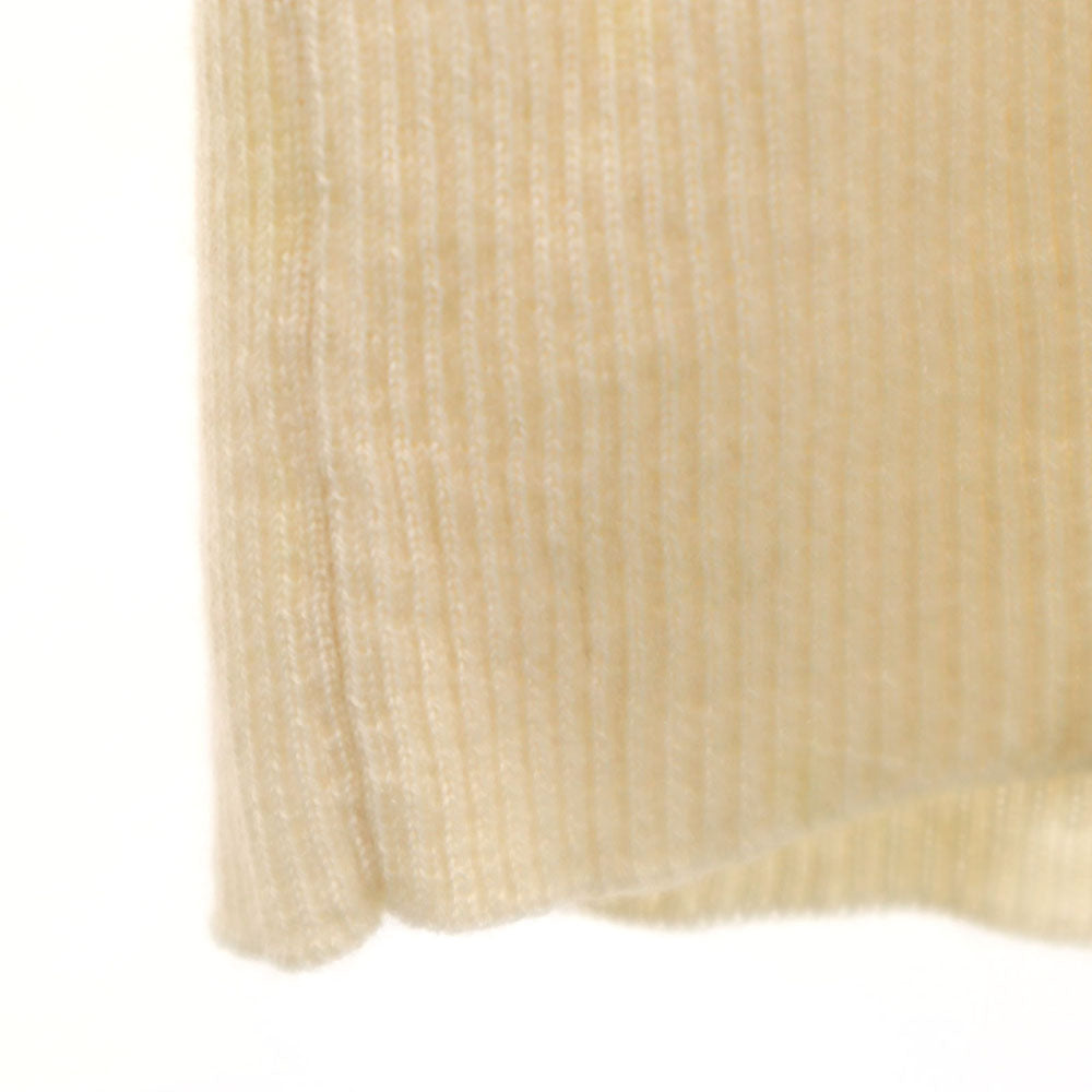 HERMES エルメス イタリア製 カシミヤ 長袖 腹巻きリブ Vネック セーター 38 アイボリー レディース HERMES エルメス イタリア製 カシミヤ 長袖 腹巻きリブ Vネック