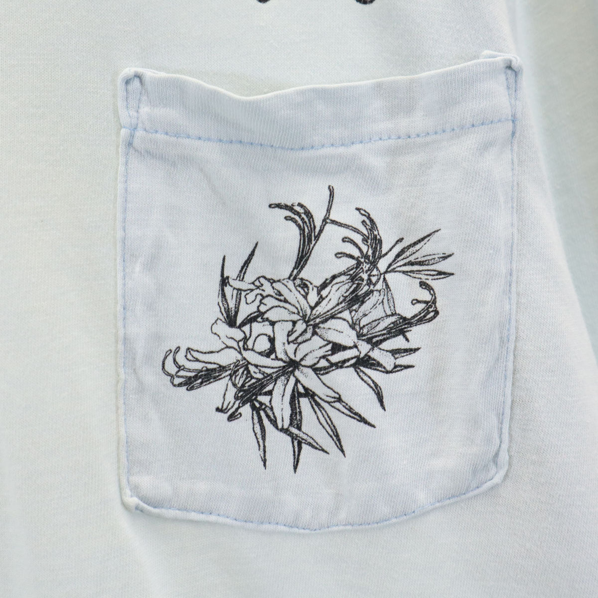 SIGNAL シグナル 90s USA製 オールド 浮世絵 バックプリント 長袖 シングルステッチ Tシャツ M 水色 ロンT 鳥 メンズ