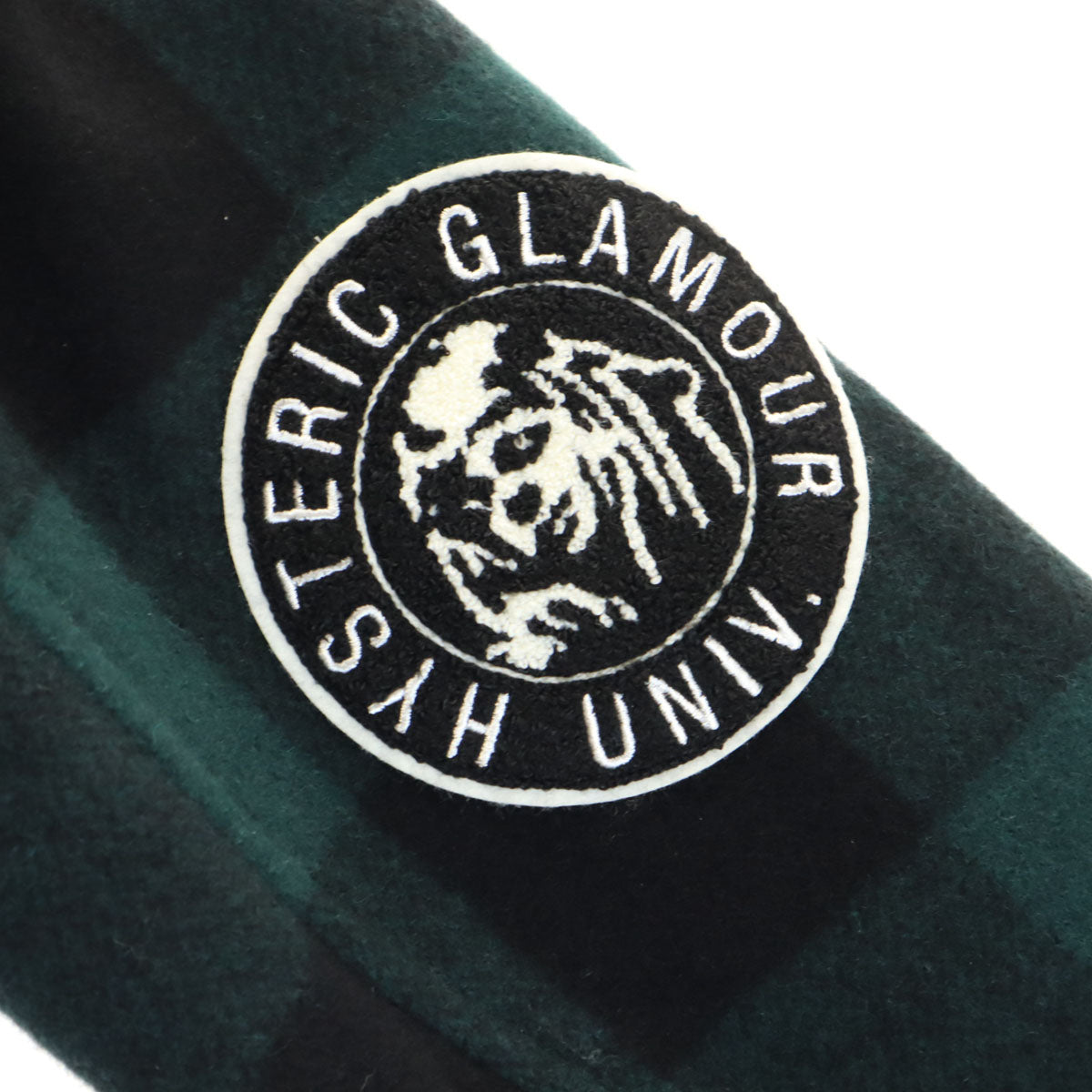 HYSTERIC ヒステリック WIND AND SEA ウィンダンシー コラボ チェック柄 ボア ランチ コート S グリーン系 DIZZY&MILKY ヒステリックグラマー くるみボタン メンズ