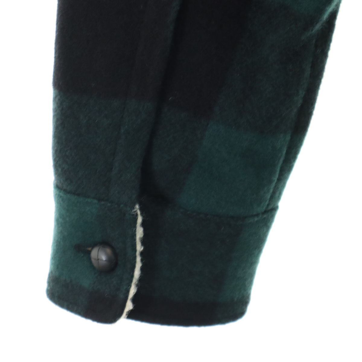 HYSTERIC ヒステリック WIND AND SEA ウィンダンシー コラボ チェック柄 ボア ランチ コート S グリーン系 DIZZY&MILKY ヒステリックグラマー くるみボタン メンズ