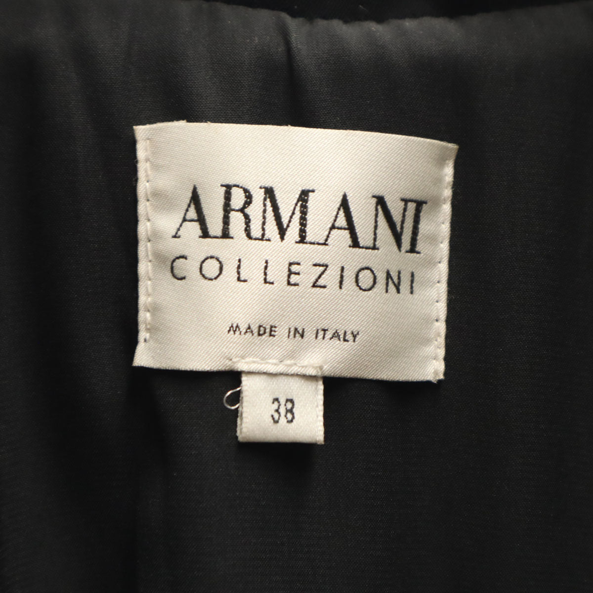 ARMANI アルマーニ イタリア製 ジップジャケット 38 ブラック レディース