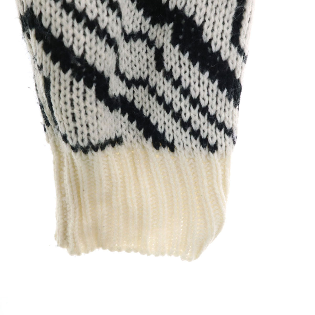 M2SQUARED エムツースクエアード 総柄 長袖 セーター アイボリー ニット レディース