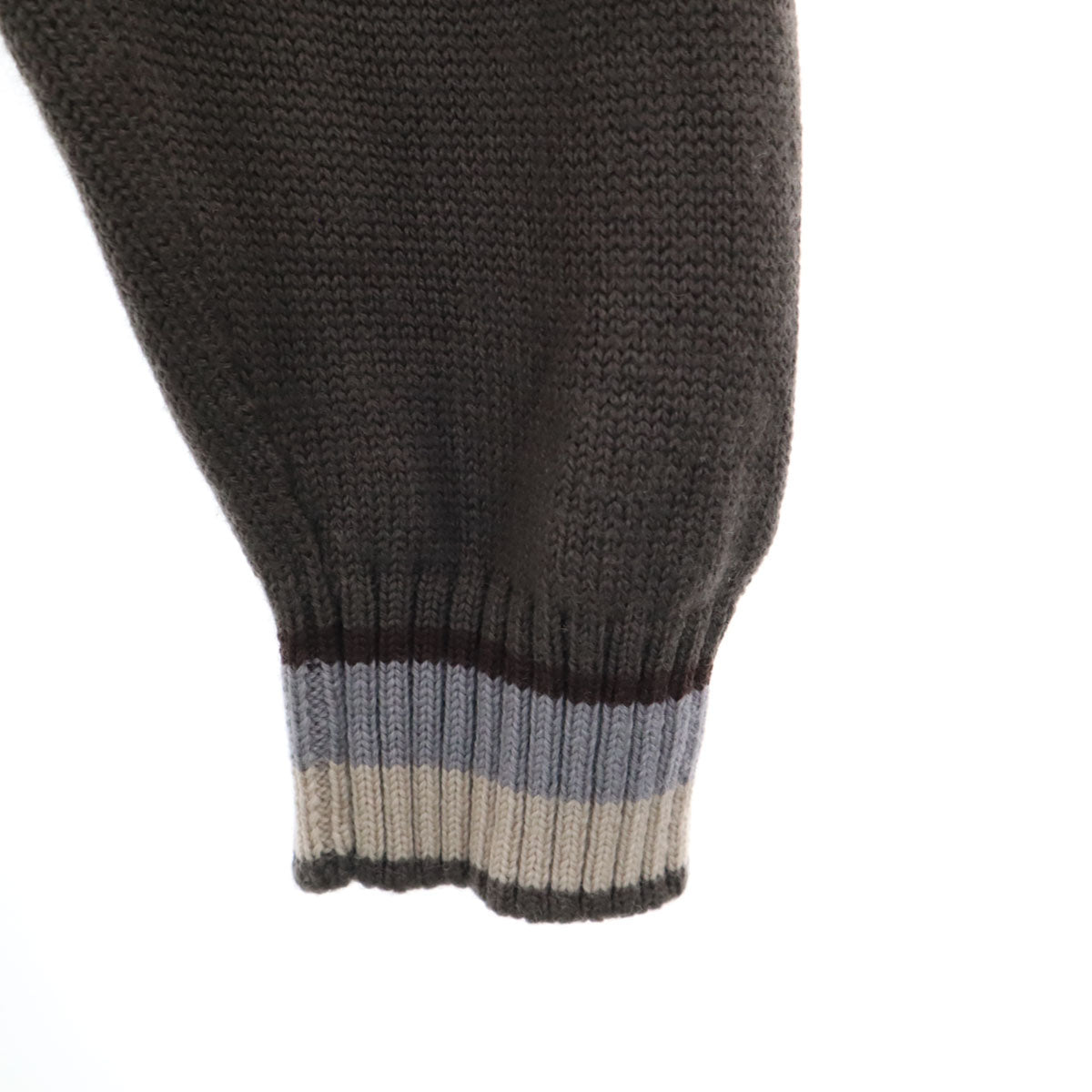 Dunhill ダンヒル イタリア製 長袖 Vネック セーター S チャコールブラウン ニット メンズ