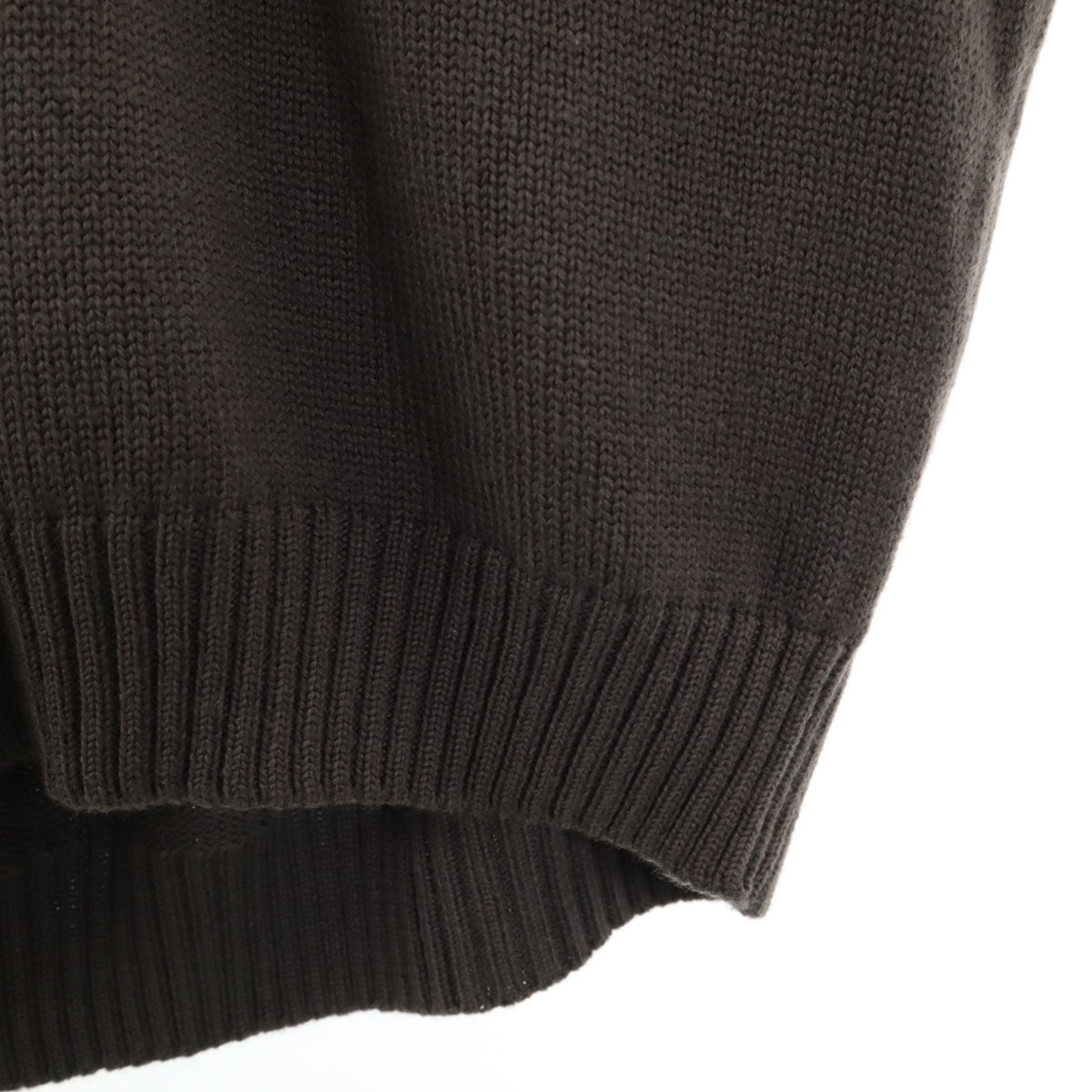 Dunhill ダンヒル イタリア製 長袖 Vネック セーター S チャコールブラウン ニット メンズ