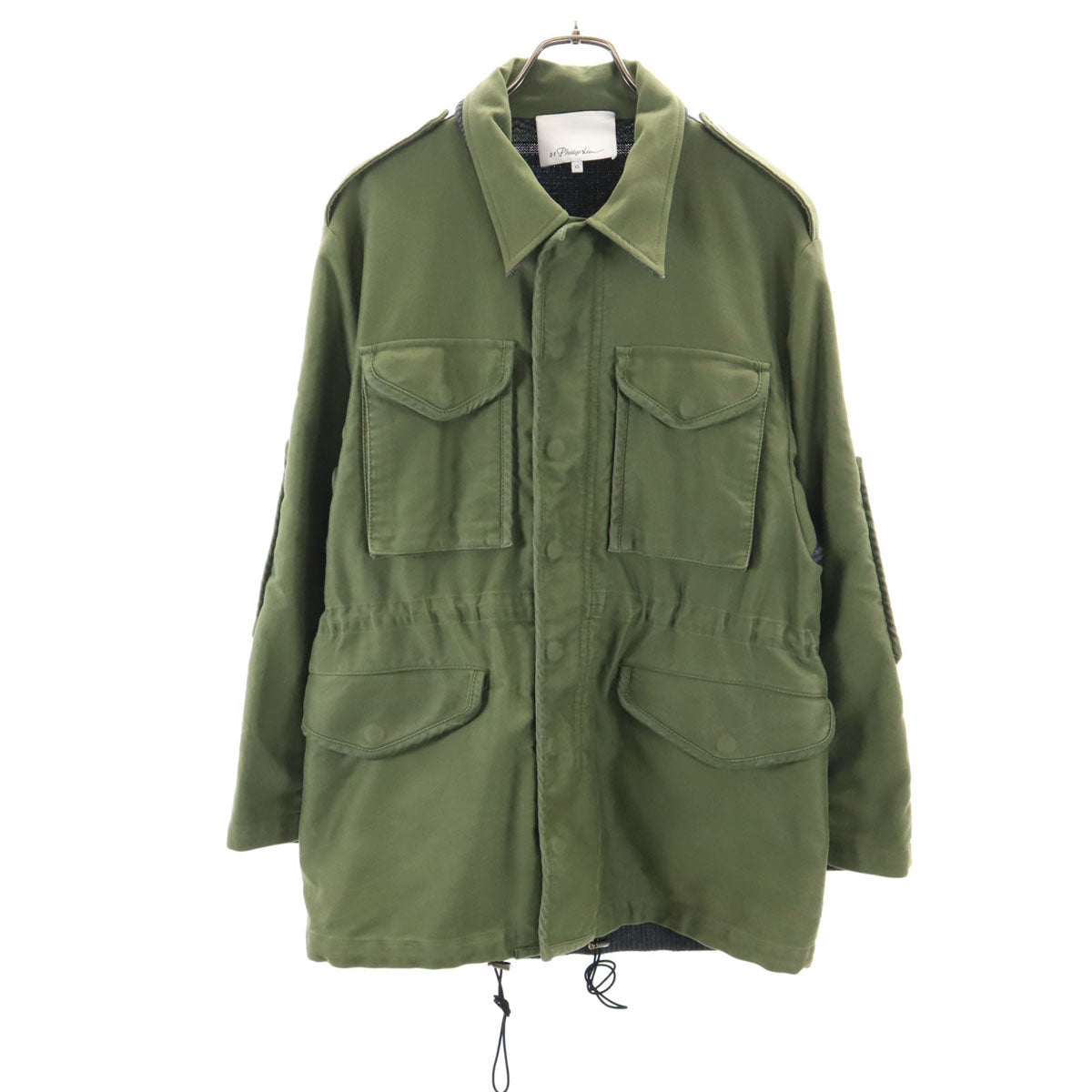 3.1 phillip lim スリーワンフィリップリム ニット切替 ミリタリージャケット XS カーキ メンズ