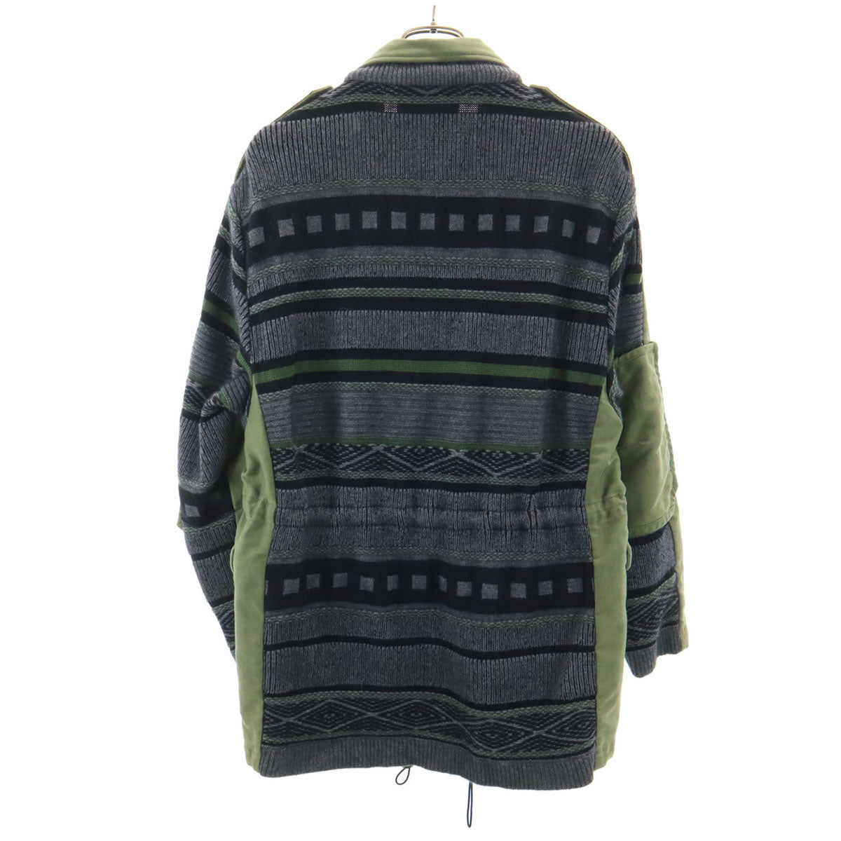 3.1 phillip lim スリーワンフィリップリム ニット切替 ミリタリージャケット XS カーキ メンズ