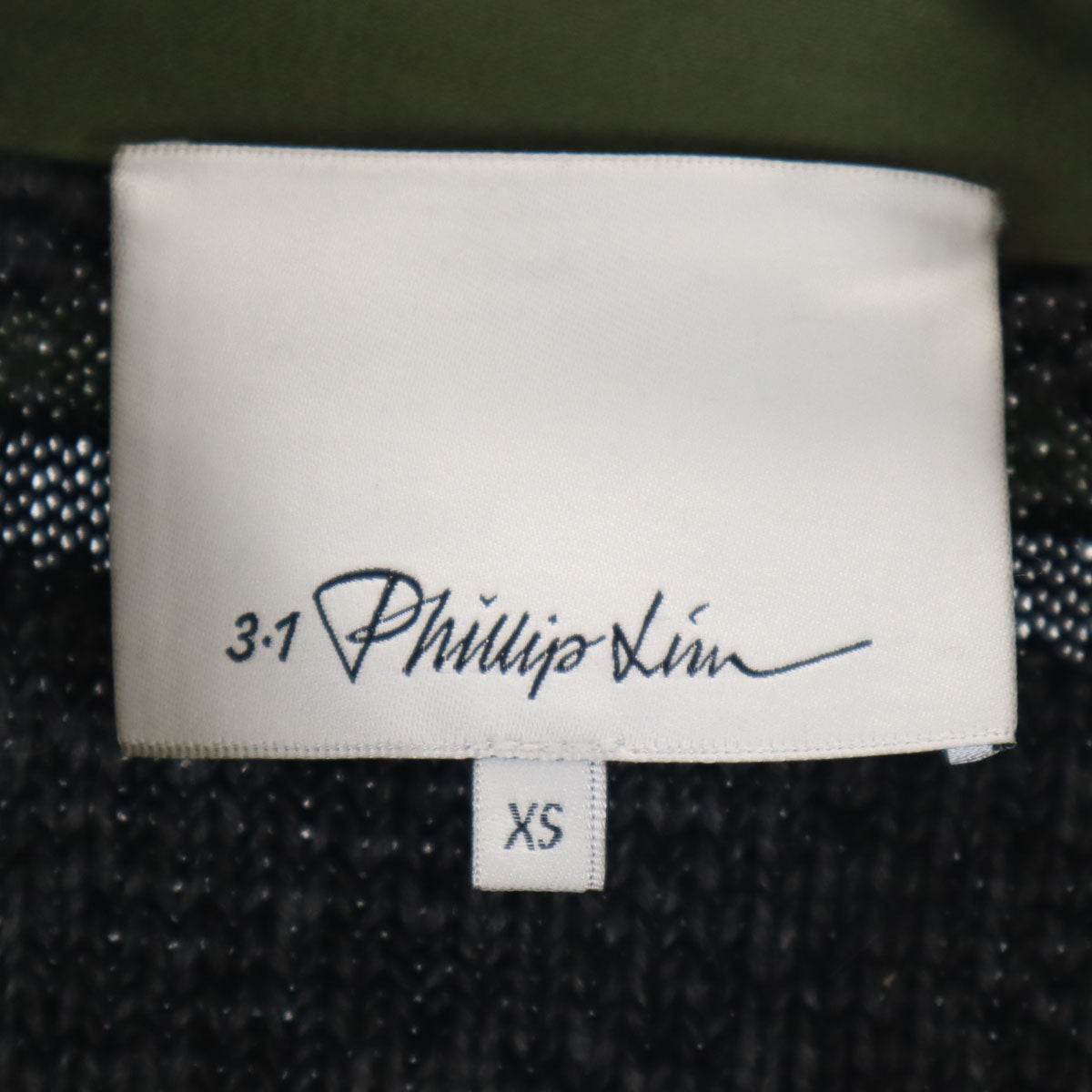 3.1 phillip lim スリーワンフィリップリム ニット切替 ミリタリージャケット XS カーキ メンズ