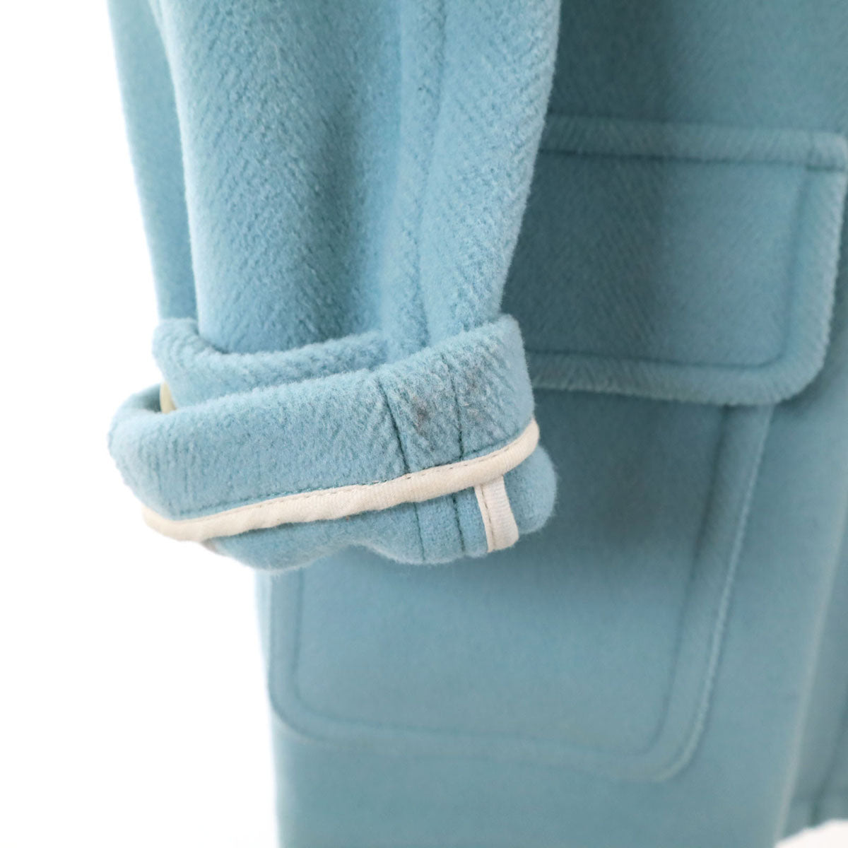 beautiful people ビューティフルピープル 日本製 ウール ダッフルコート 36 水色 レディース