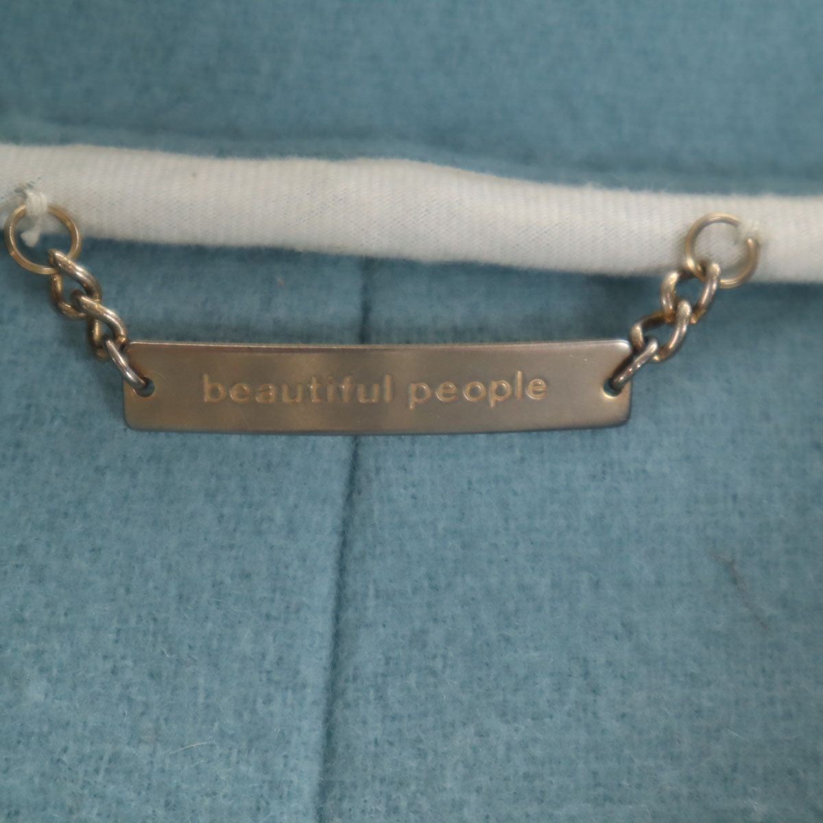 beautiful people ビューティフルピープル 日本製 ウール ダッフルコート 36 水色 レディース