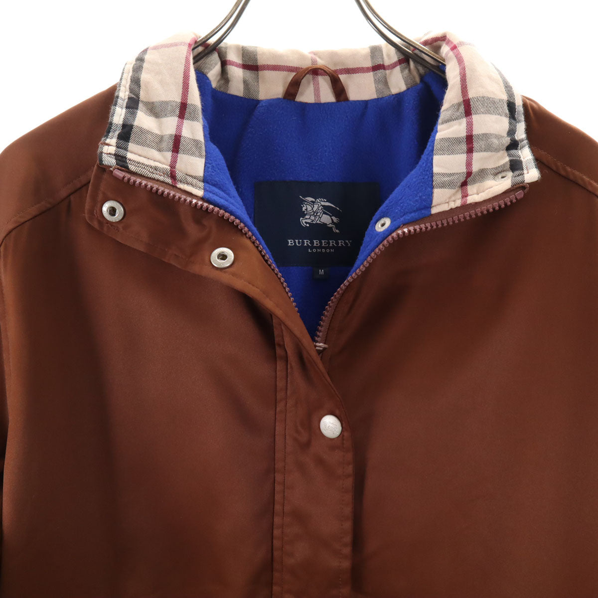 BURBERRY バーバリー ナイロンジャケット M ブラウン 裏フリース レディース