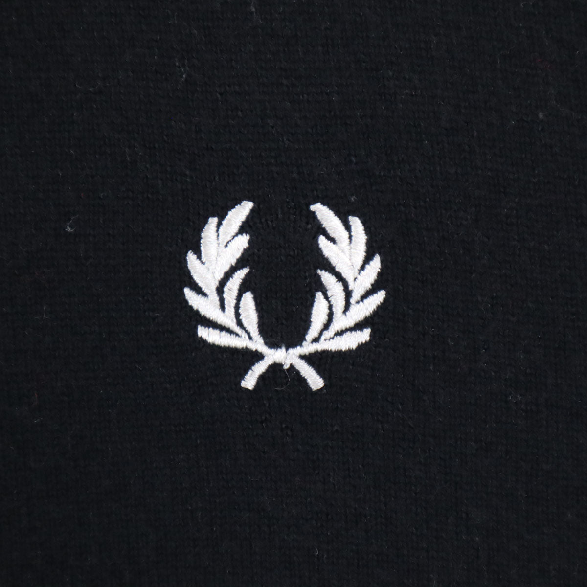 FRED PERRY フレッドペリー ウールブレンド 長袖 ポロシャツ L ブラック メンズ