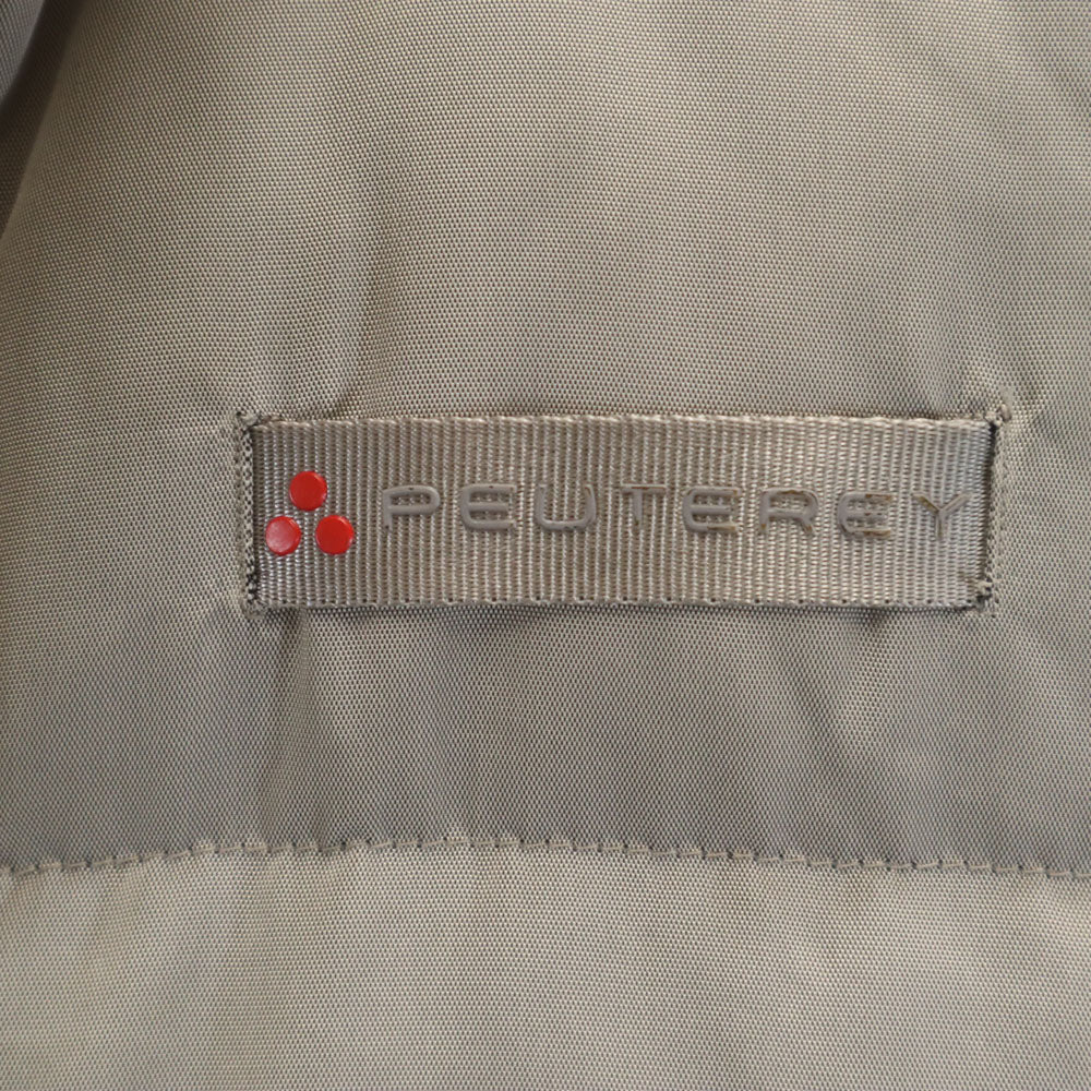 PEUTEREY ピューテリー ノースリーブ ダウンベスト S シルバー メンズ