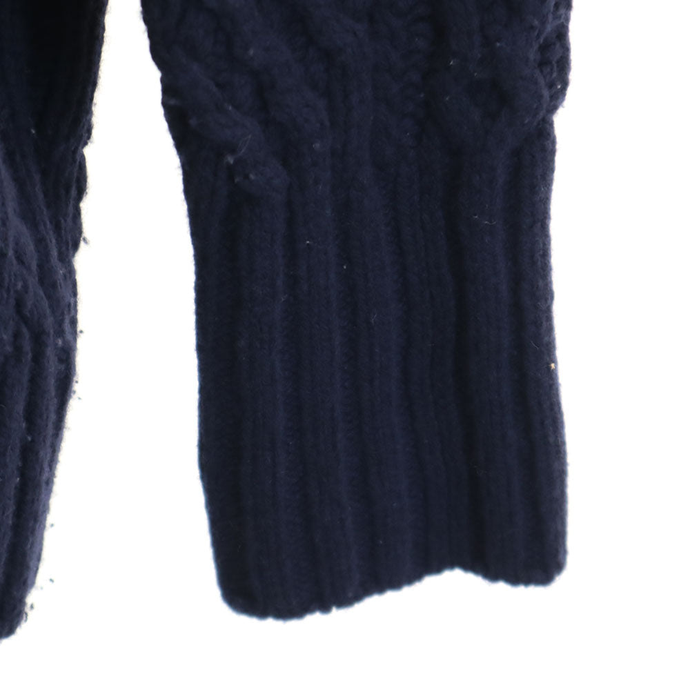 Sacai サカイ ウールブレンド 長袖 ローゲージ モックネック セーター 201 ネイビー メンズ