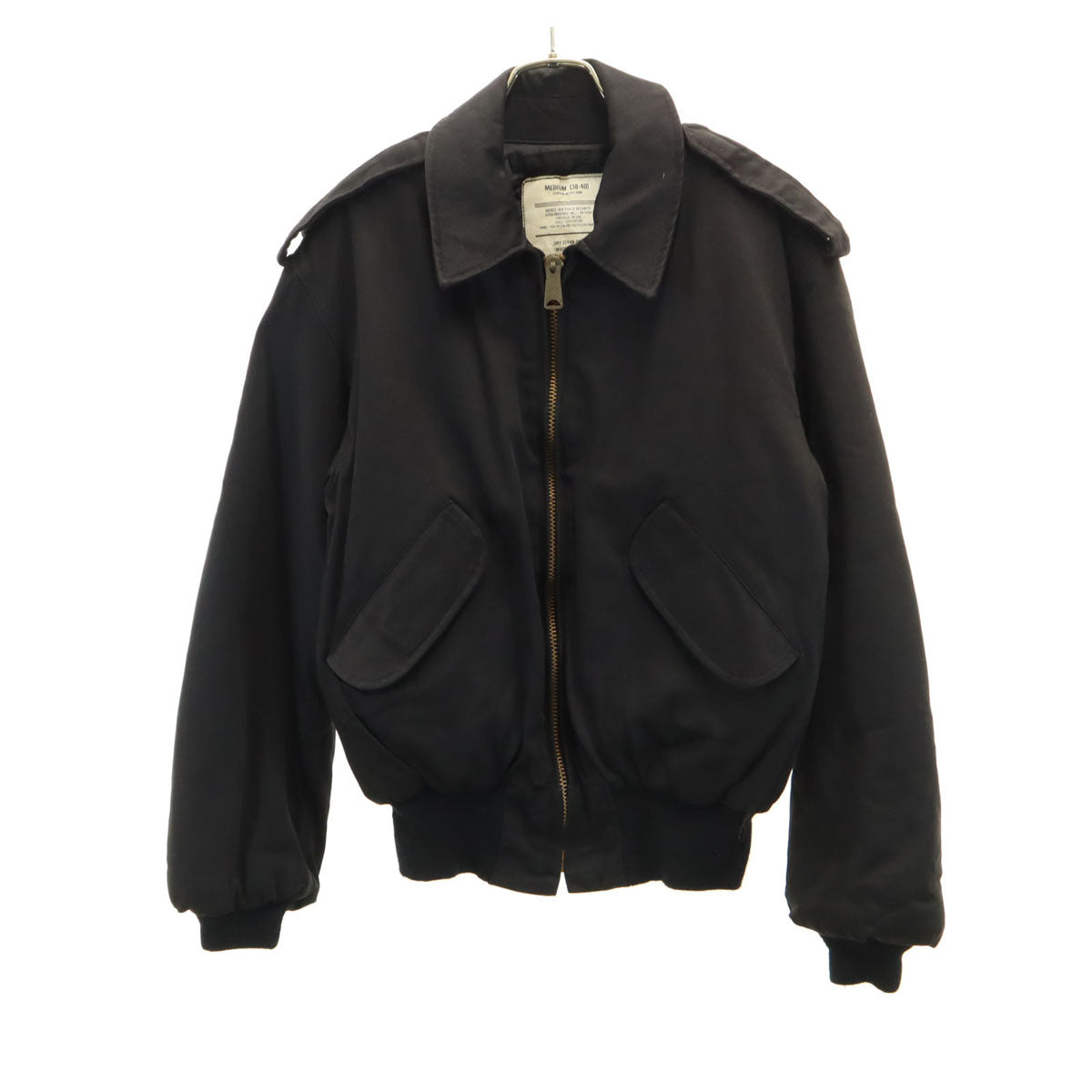 ALPHA アルファ 90s USA製 オールド AIR FORCE セキュリティ 中綿ジャケット M ブラック メンズ