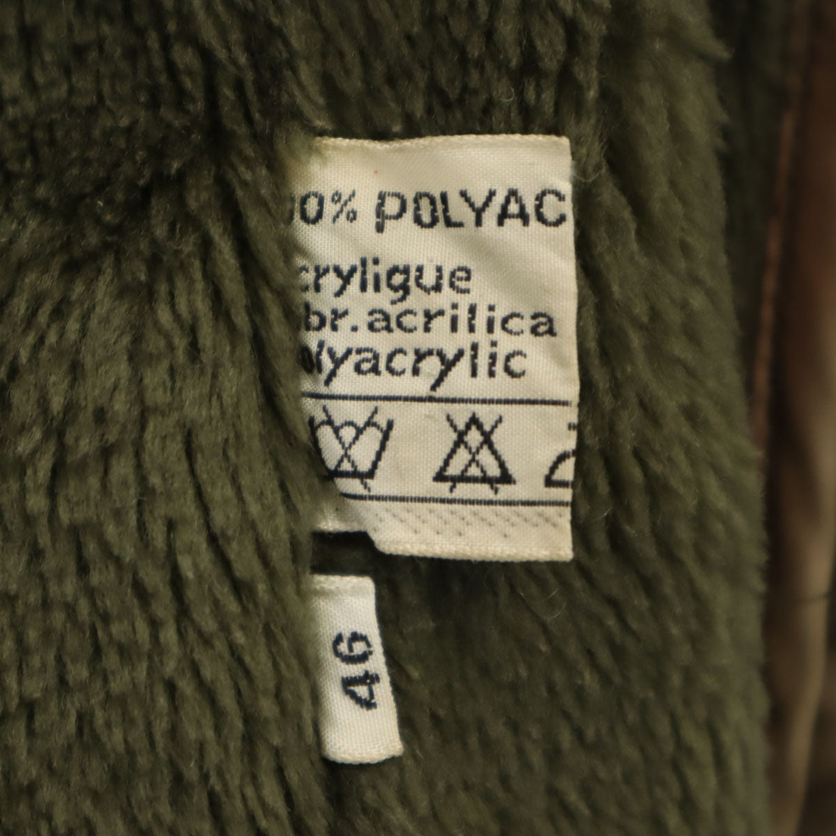 70s 80s ミリタリー フライトジャケット 46 カーキ ライナー付き メンズ