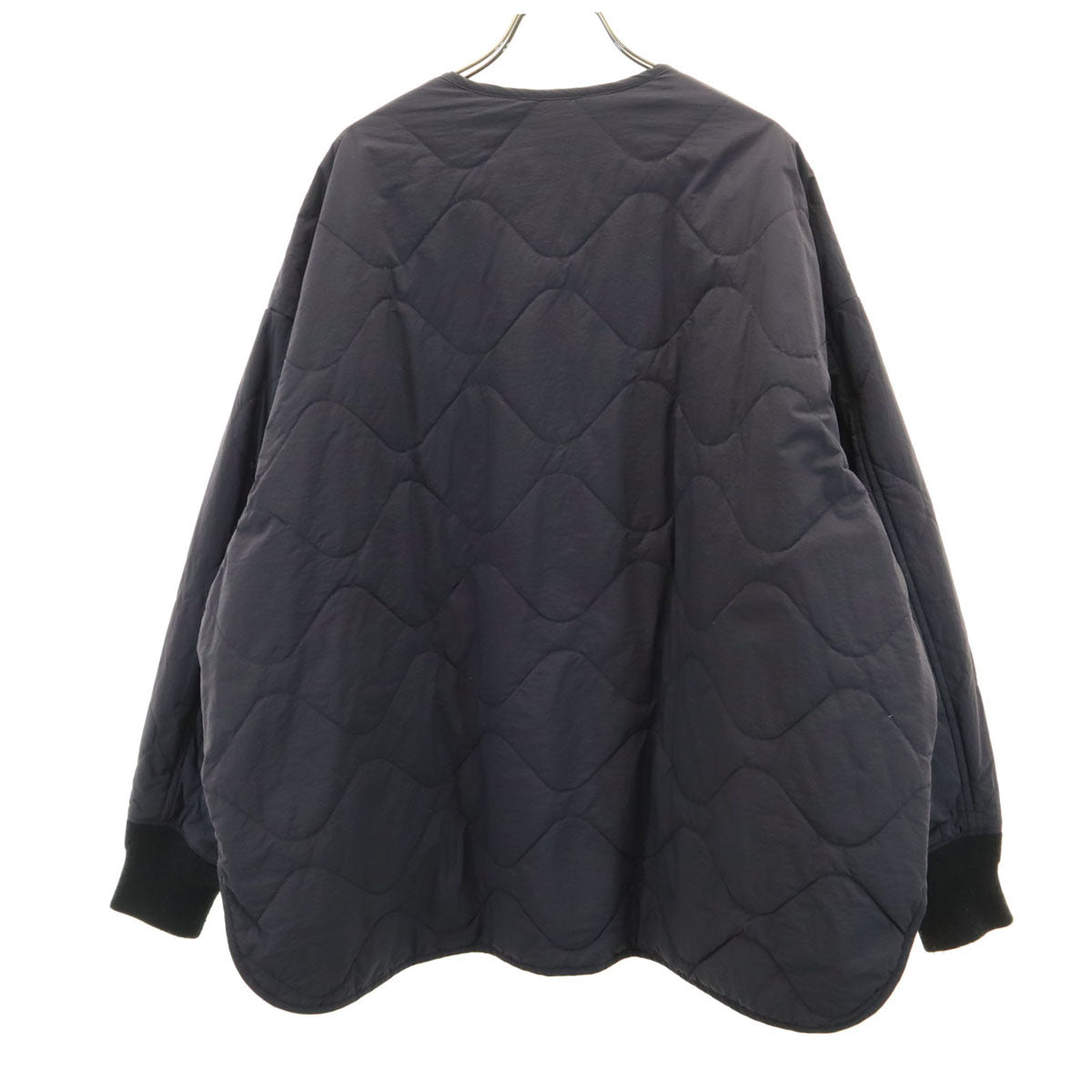 Hakuu ハクウ キルティングジャケット S チャコール リバーシブル フードマフラー付き レディース