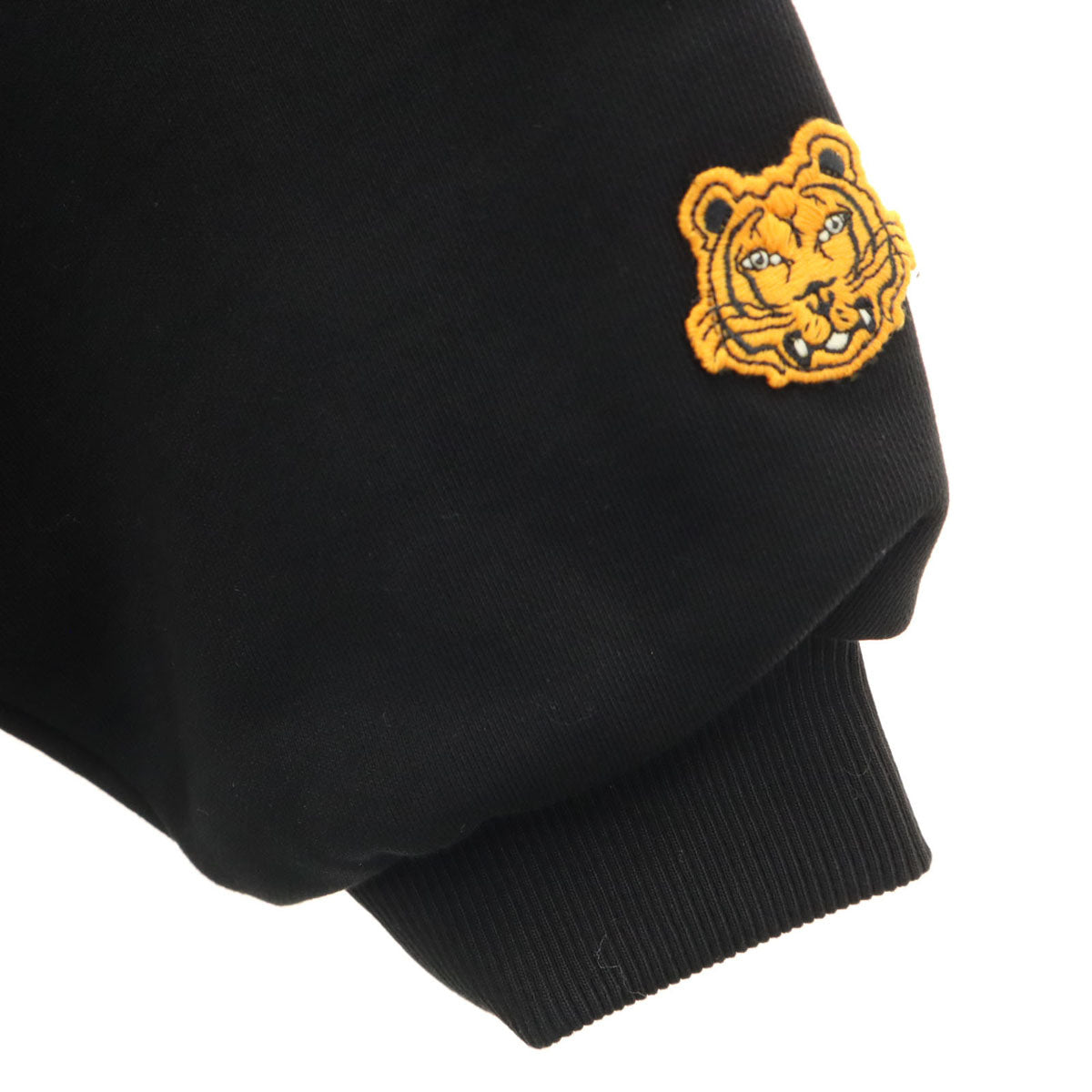 美品 KENZO ケンゾー 山本寛斎 コラボ ポルトガル製 虎 プリント スウェット 中綿ジャケット S ブラック プルオーバー メンズ