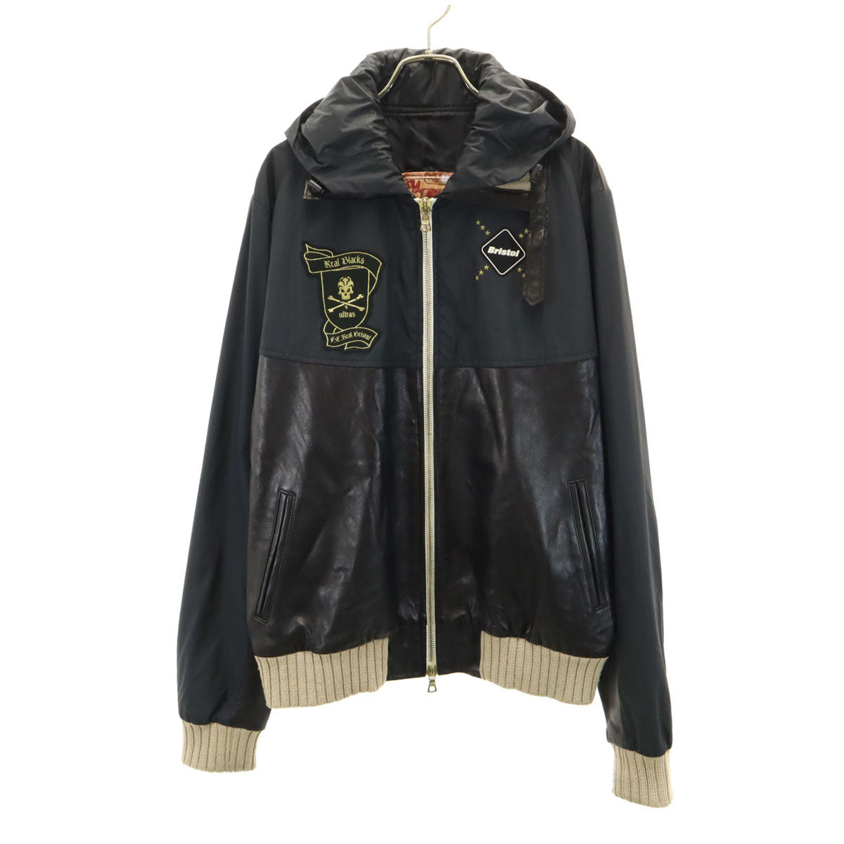 DR ROMANELLI ドクターロマネリ F.C.Real Bristol ナイキ NIKE 切替 ジャケット XL ブラック ririジップ レディース