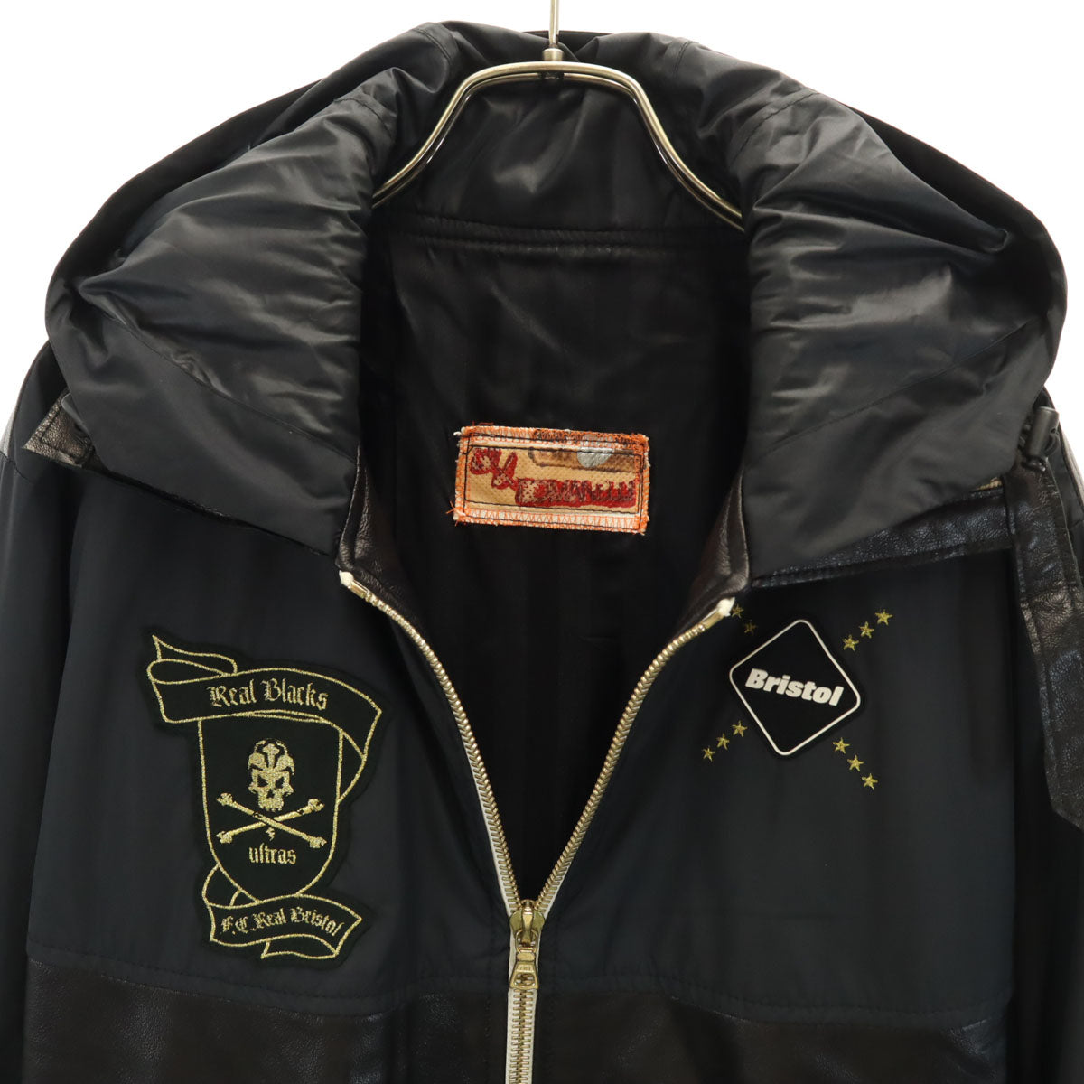 DR ROMANELLI ドクターロマネリ F.C.Real Bristol ナイキ NIKE 切替 ジャケット XL ブラック ririジップ レディース