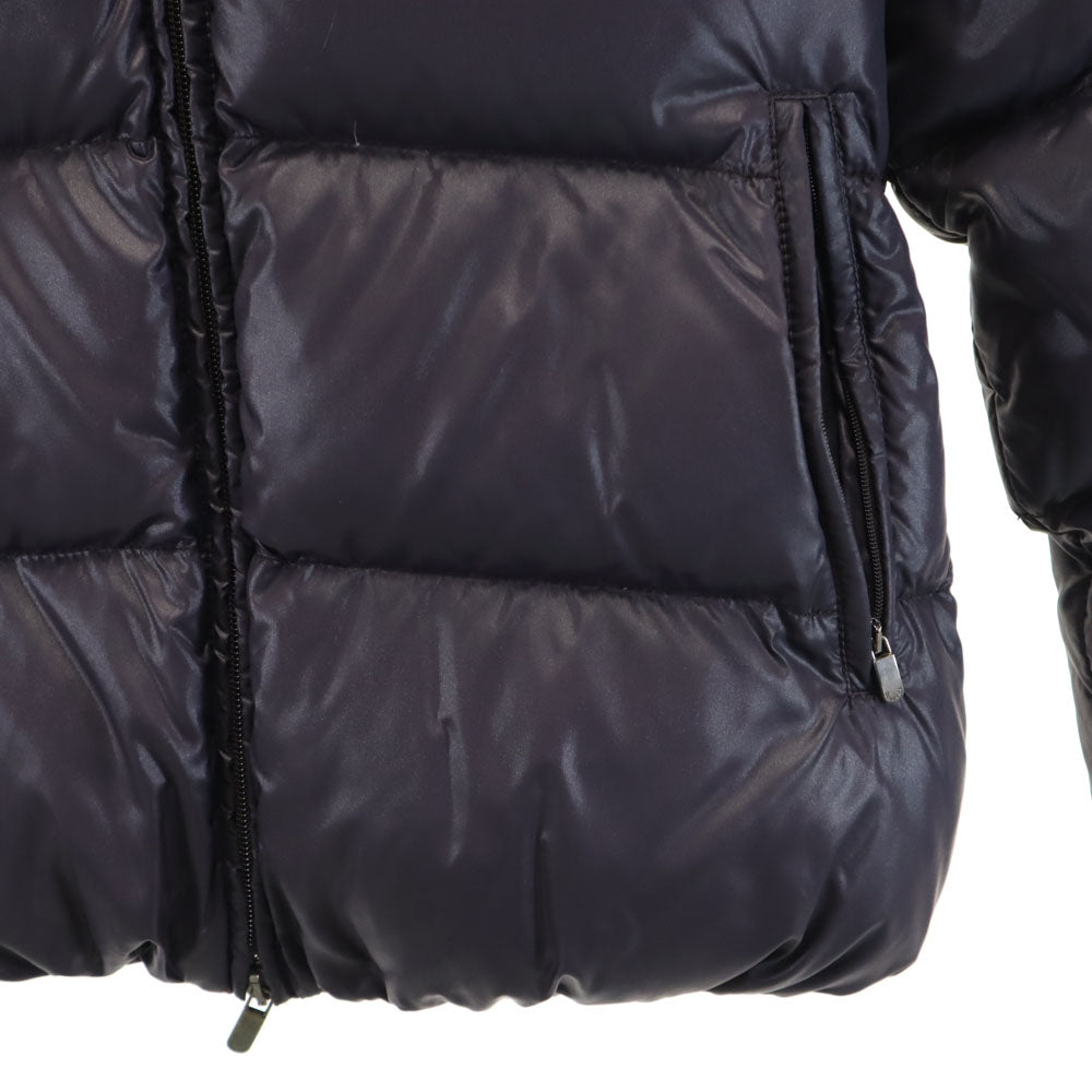 DUVETICA デュベティカ ブルガリア製 ファー ダウンジャケット 40 パープル フーディー レディース