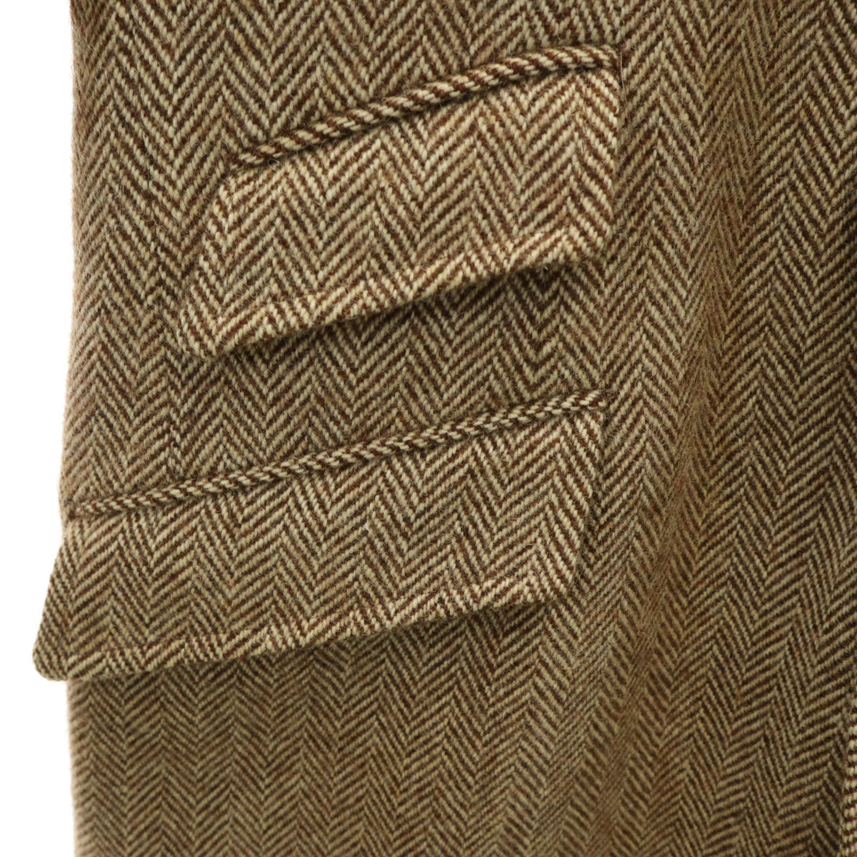 Polo by Ralph Lauren ポロバイラルフローレン 90s ウール オールド ヘリンボーン柄 テーラードジャケット 96AB6 ブラウン系 メンズ