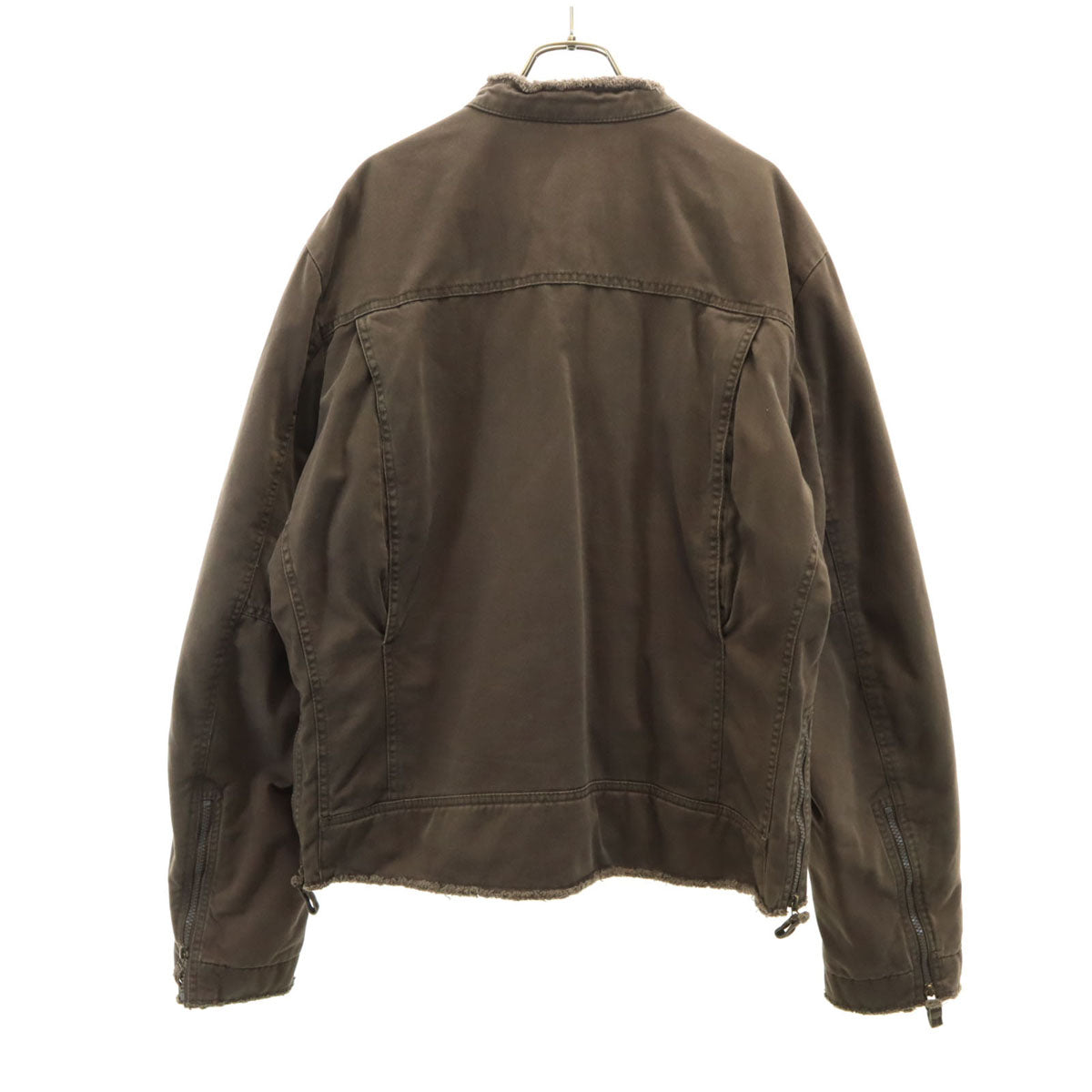 DIESEL ディーゼル バンドカラー コットンジャケット XXL チャコールグレー ビッグサイズ レディース