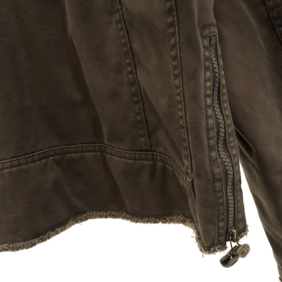 DIESEL ディーゼル バンドカラー コットンジャケット XXL チャコールグレー ビッグサイズ レディース