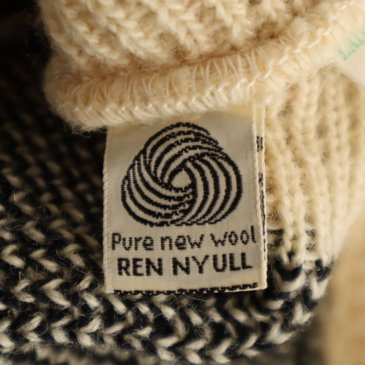 美品 80s ヴィンテージ ノルディック柄 長袖 ニットカーディガン 48 ベージュ ユニセックス メンズ