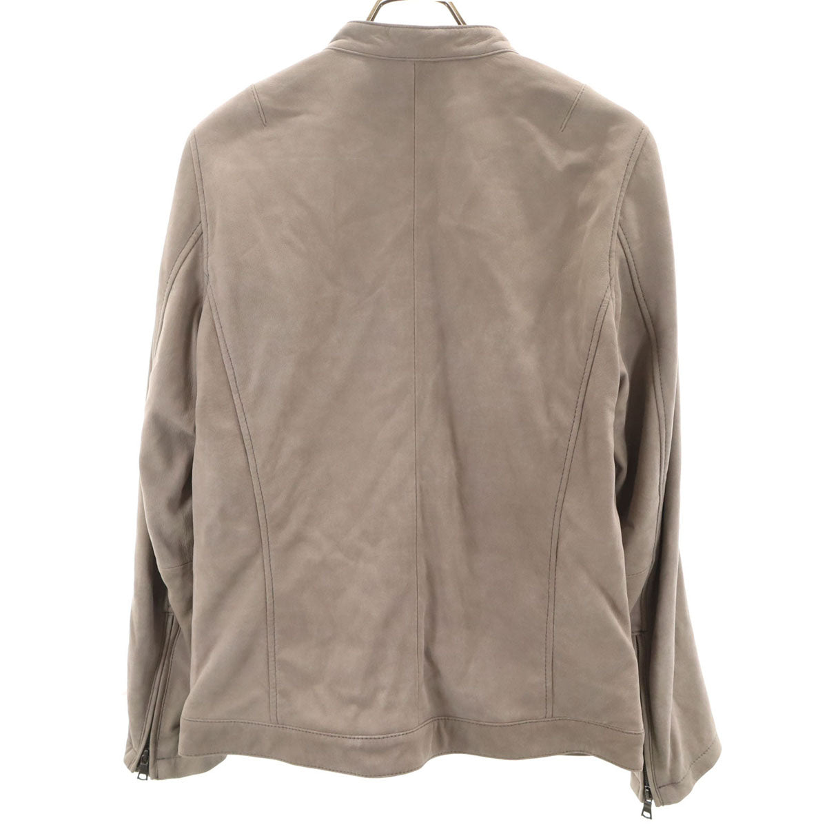 DUFFER ST.GEORGE ダファーオブセントジョージ 羊革レザー シングルライダースジャケット L グレー メンズ