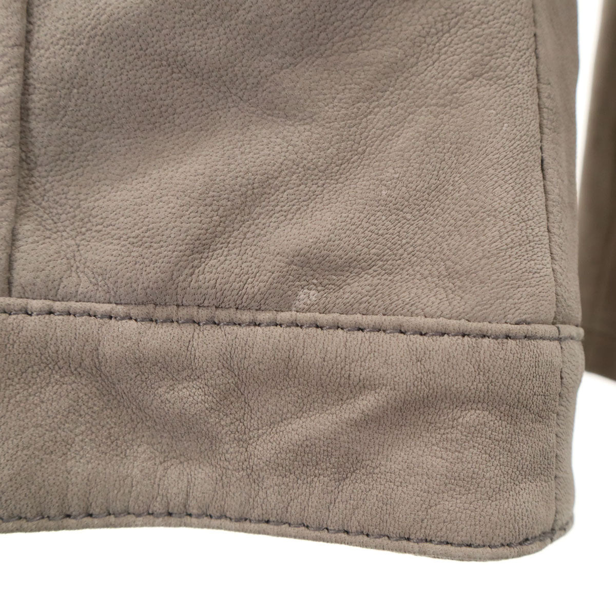 DUFFER ST.GEORGE ダファーオブセントジョージ 羊革レザー シングルライダースジャケット L グレー メンズ