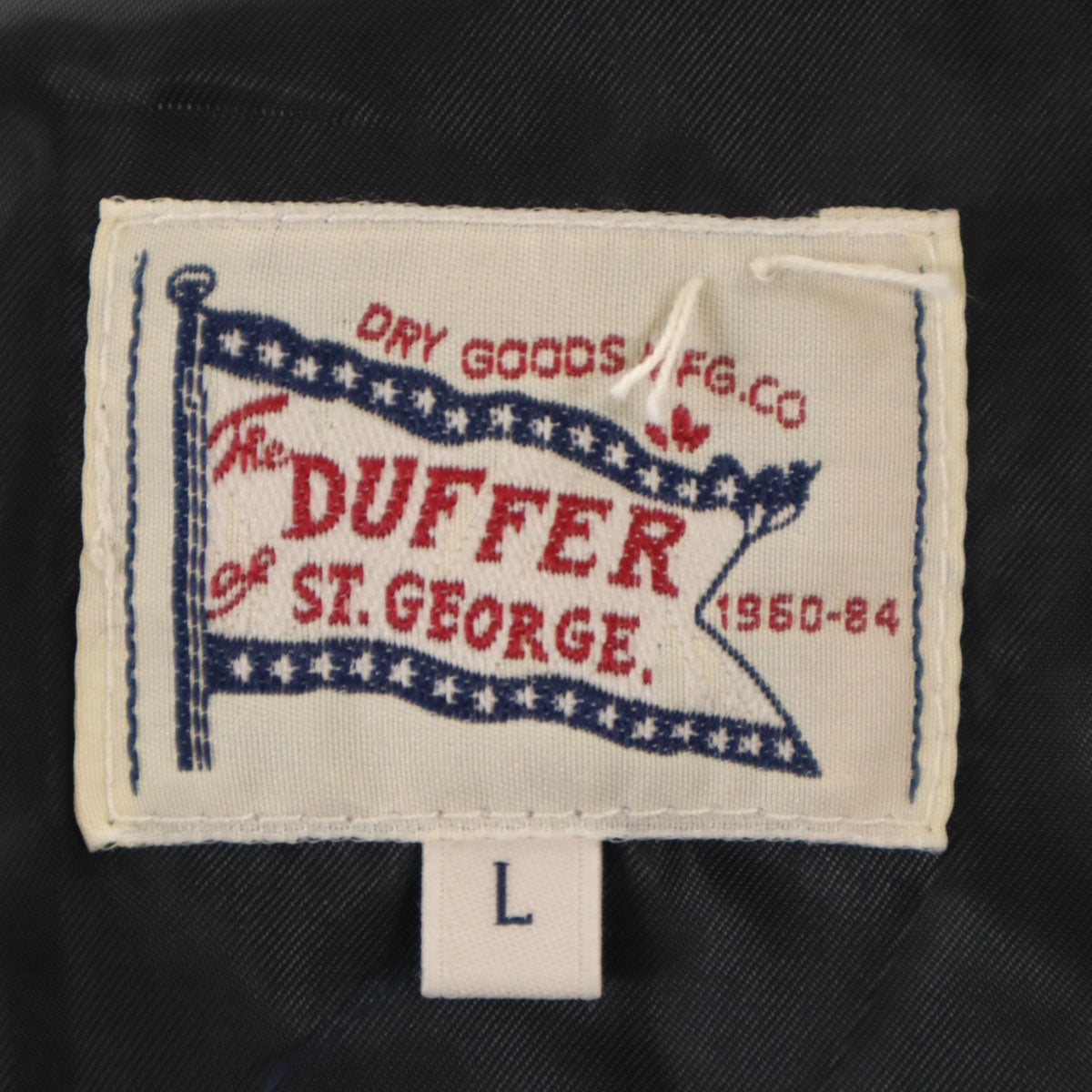 DUFFER ST.GEORGE ダファーオブセントジョージ 羊革レザー シングルライダースジャケット L グレー メンズ