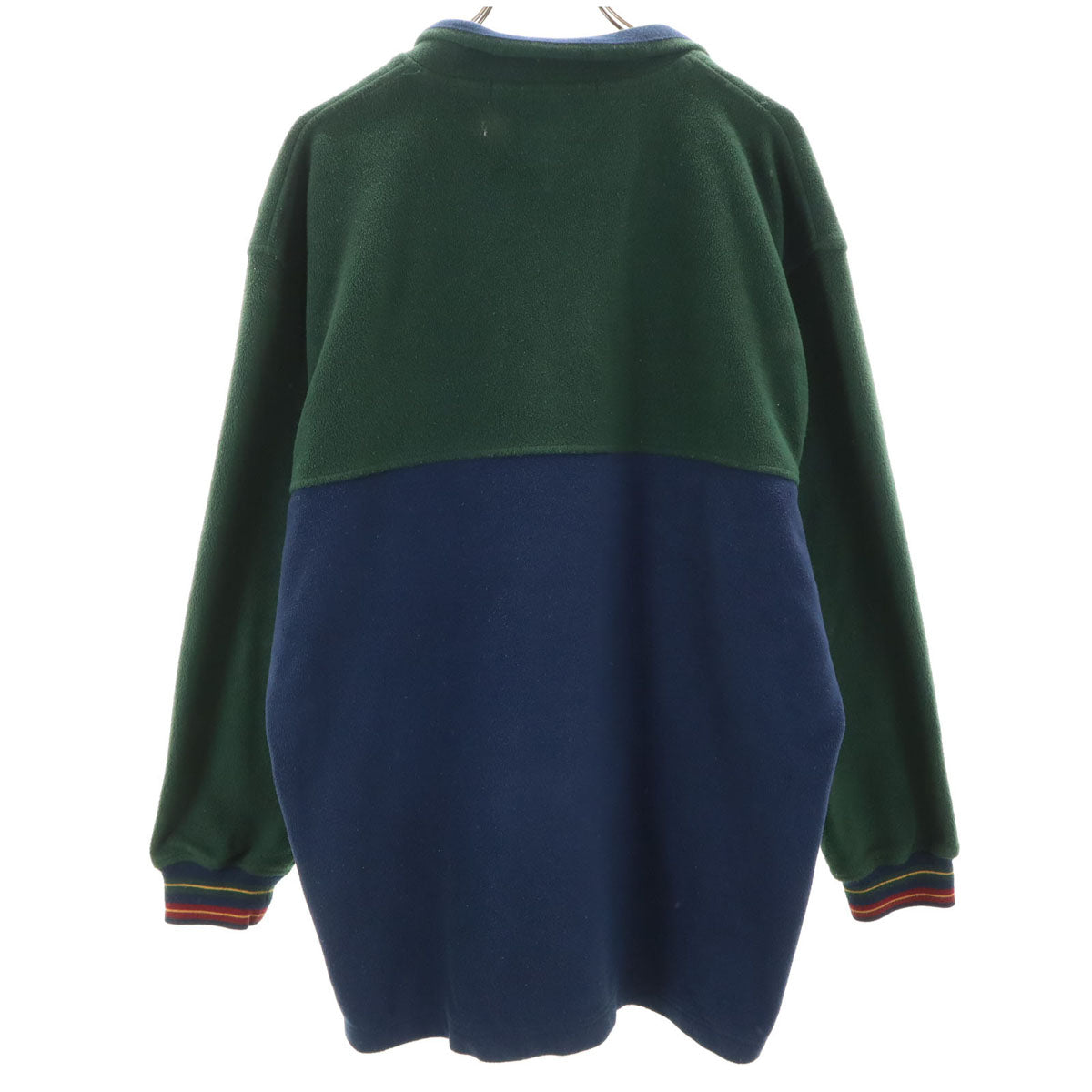 TOMMY HILFIGER トミーヒルフィガー 90s オールド フラッグタグ ハーフジップ フリースジャケット L 深緑 プルオーバー メンズ