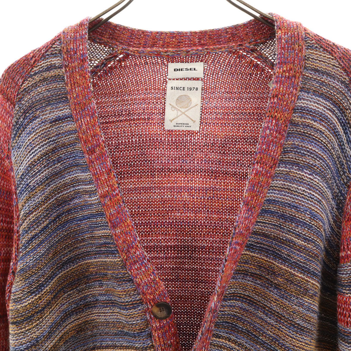 DIESEL ディーゼル 長袖 ニットカーディガン S レッド系 メンズ