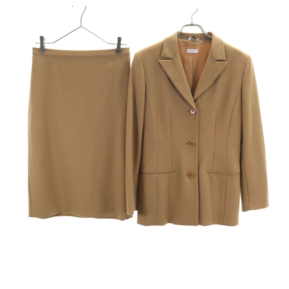 MAX&CO マックスアンドコー イタリア製 スカートスーツ 上下 セットアップ 38/40 ブラウン マックスマーラ レディース