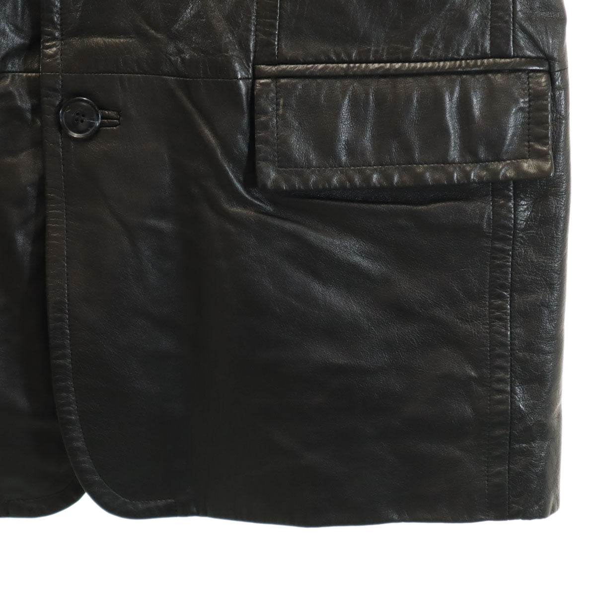 HUGO BOSS ヒューゴボス レザージャケット 52 ブラウン系 メンズ