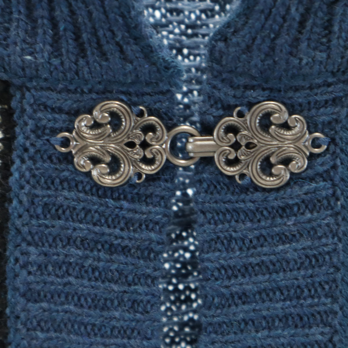 BACKERS バッカーズ ノルディック柄 長袖 チロリアン ニットカーディガン L ネイビー メンズ