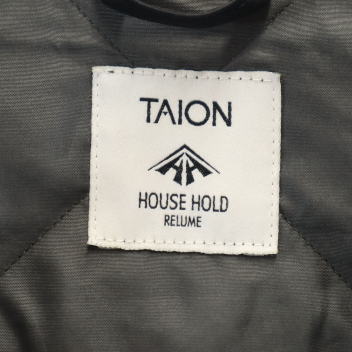 TAION タイオン キルティング ダウンジャケット 4 ブラック メンズ