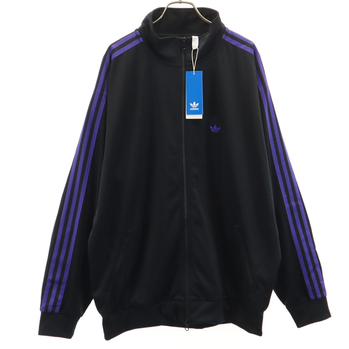未使用 adidas Originals アディダスオリジナルス トレフォイルロゴ トラックジャケット XL ブラック ジャージ メンズ