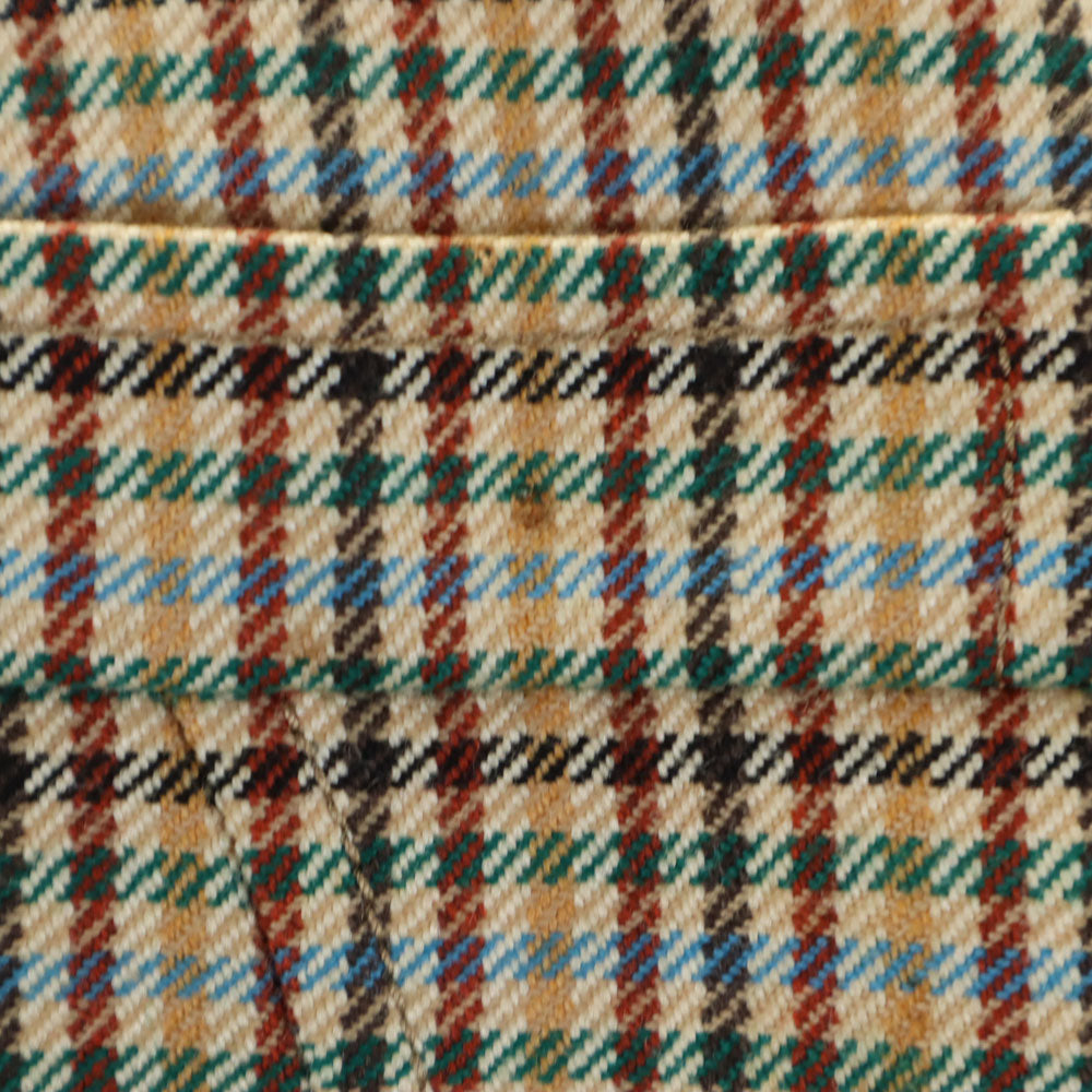 CELINE セリーヌ 80s 90s フランス製 オールド チェック柄 カジュアル スカートスーツ 上下 セットアップ 42 ベージュ レディース