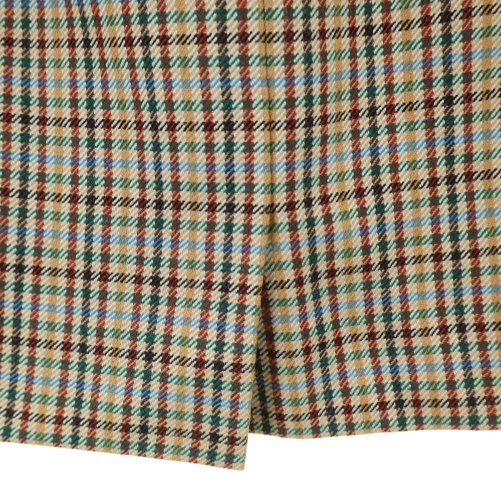 CELINE セリーヌ 80s 90s フランス製 オールド チェック柄 カジュアル スカートスーツ 上下 セットアップ 42 ベージュ レディース