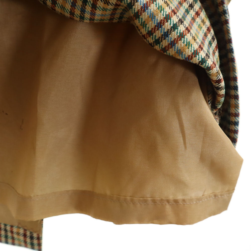 CELINE セリーヌ 80s 90s フランス製 オールド チェック柄 カジュアル スカートスーツ 上下 セットアップ 42 ベージュ レディース