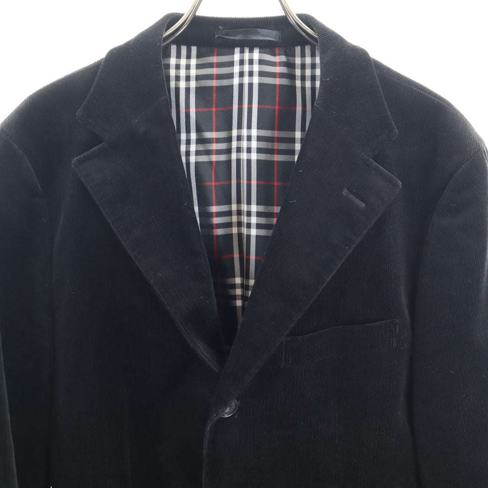 BURBERRY BLACK LABEL バーバリーブラックレーベル コーデュロイ スーツ 上下 セットアップ L/79 ブラック 三陽商会 メンズ