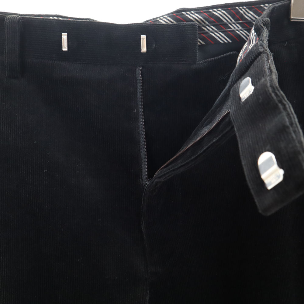 BURBERRY BLACK LABEL バーバリーブラックレーベル コーデュロイ スーツ 上下 セットアップ L/79 ブラック 三陽商会 メンズ