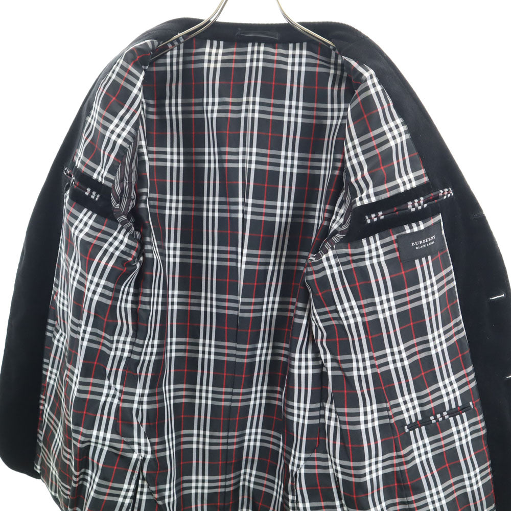BURBERRY BLACK LABEL バーバリーブラックレーベル コーデュロイ スーツ 上下 セットアップ L/79 ブラック 三陽商会 メンズ