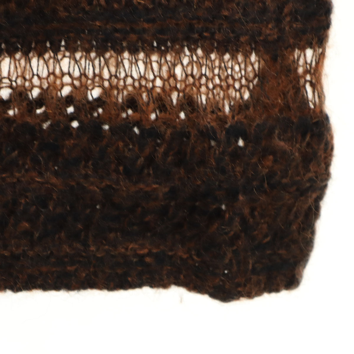 美品 CLANE クラネ ボーダー柄 長袖 シアー ニット 1 ブラウン セーター レディース