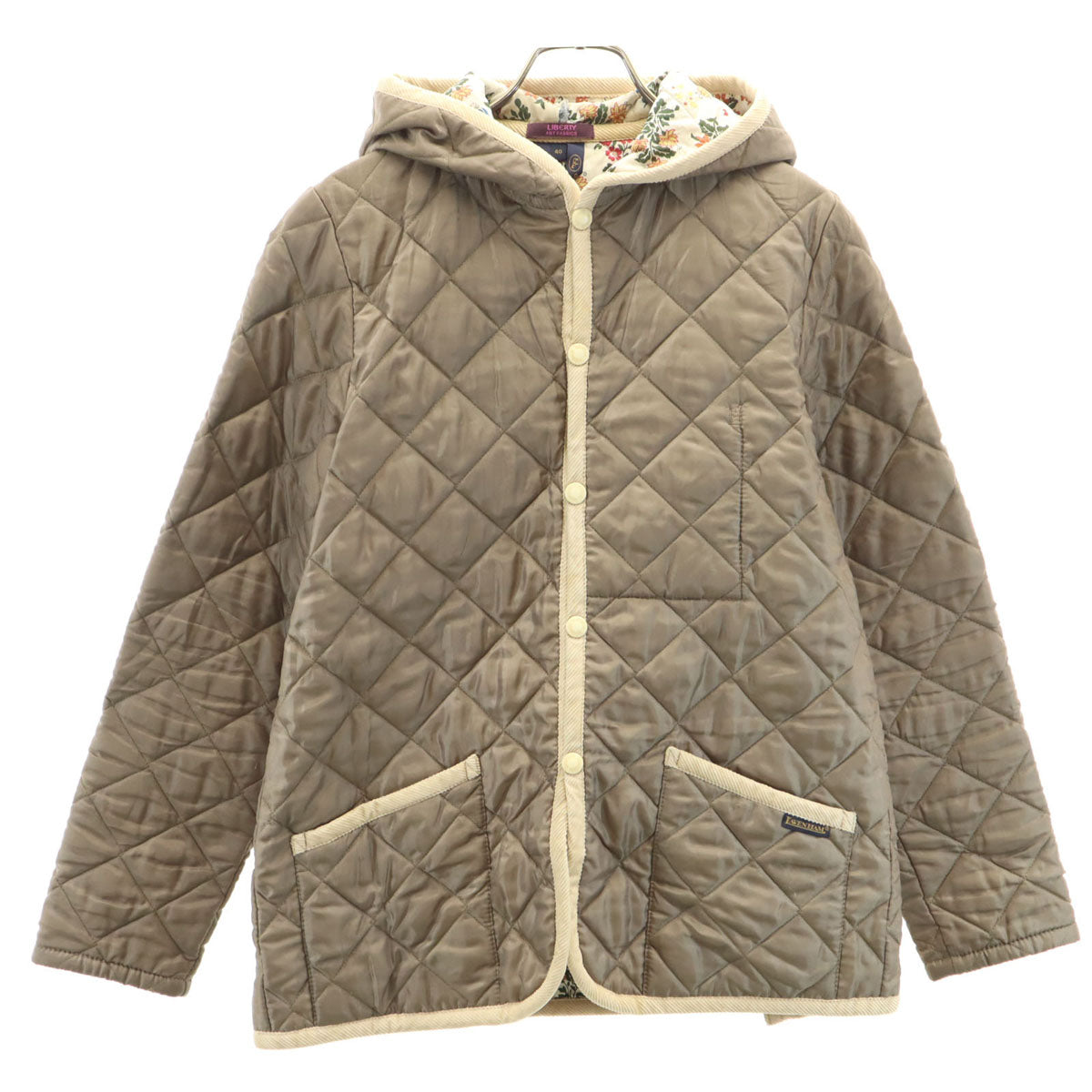 LAVENHAM ラベンハム イングランド製 キルティングジャケット 40 アッシュブラウン 中綿 レディース